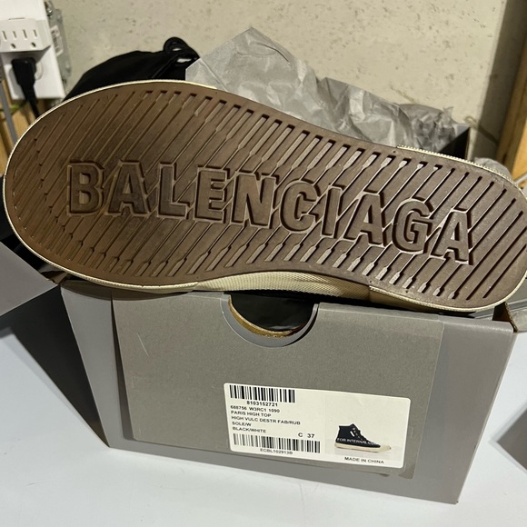 Balenciaga Paris high tops size 37 women’s - Picture 2 of 2